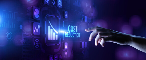 Costs reduction business finance optimisation strategy economy saving.