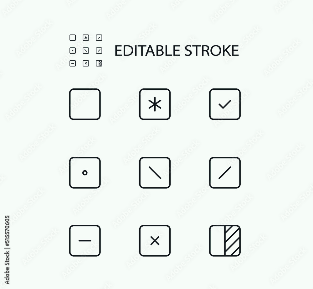 Poster simple set of tool related vector line icons. contains such icons as tools. editable stroke. 72x72 p