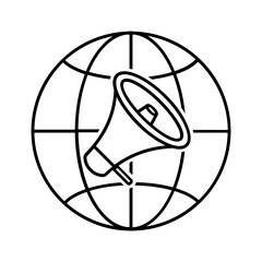 Naklejka premium Black line icon for Marketing