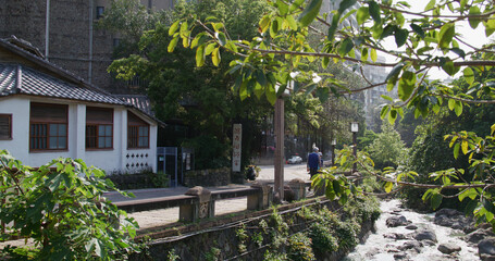 Fototapeta na wymiar Xinbeitou, Taiwan, Xinbeitou hot spring district in taiwan