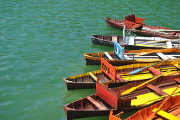 boats in the lake 