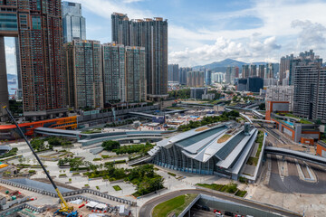 Top view of Hong Kong West Kowloon Station