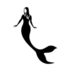Black solid icon for Mermaid