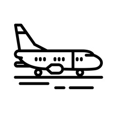 Black line icon for Airplane