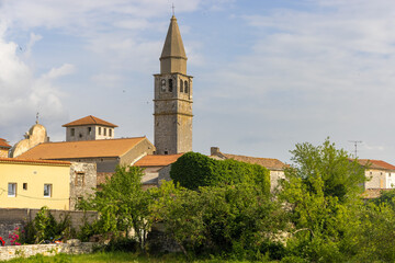Fototapeta premium Aerial view of Svetvincenat town in Istra, Croatia