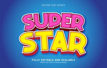 editable text effect, Super Star style