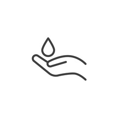 Obraz premium Hands hygiene line icon
