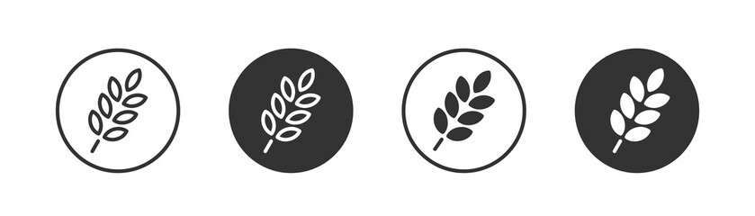 Wheat icon. Gluten free icon. Agriculture sign. Vector illustration.