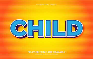 Obraz premium editable text effect, Child style