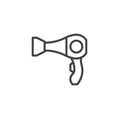 Hair dryer line icon