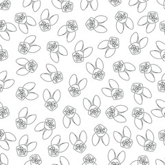 Cute Cartoon Fox Face Pattern. Seamless background. Vector illustration