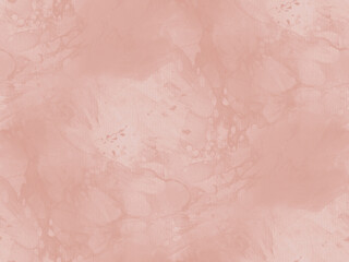 Watercolor on paper texture. Abstract irregular stains. Seamless background in pinkish tones.  