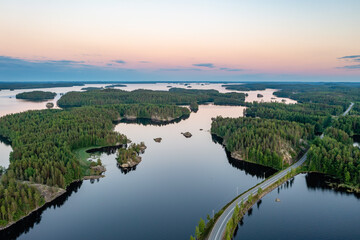 Lake Saimaa at sunset