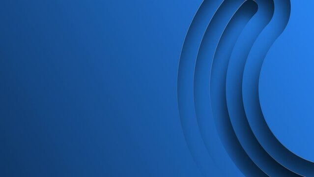 Abstract blue 3d papercut layer background seamless loop