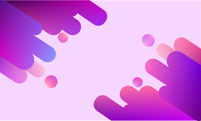 Abstract background with rounded shapes in color. Vector illustration.