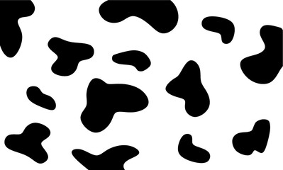 black cow pattern. Abstract background with repeated stains. Vector illustration.