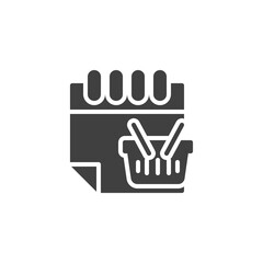 Obraz premium Shopping date vector icon