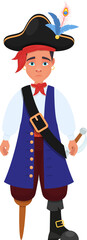 Pirate man clipart design illustration