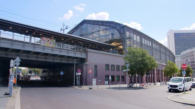 Exterior View of Train Station Friedrichstrasse in Berlins Mitte
