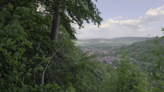 Beautiful View Of Small Town in spring time. Bleicherode, Deutcshland.
