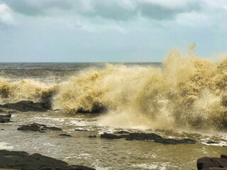 Om Beach is shaped as two semi crescents joined together forming the shape of Om (Hindu Symbol) hence the name Om beach. Om beach is a wonderful beach located in the town of Gokarna.