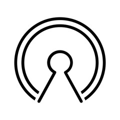 Black line icon for Open source