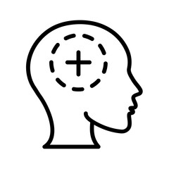 Black line icon for Concentration