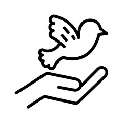 Black line icon for Cruelty free