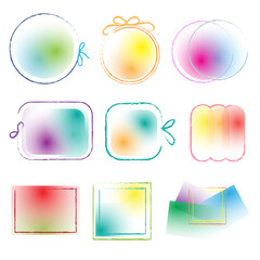 Watercolor brush frame and pen brush