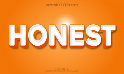 Honest text effect design