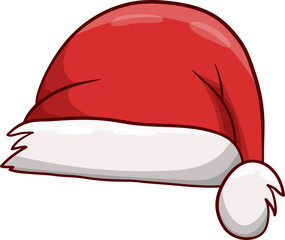 Santa hat clipart design illustration