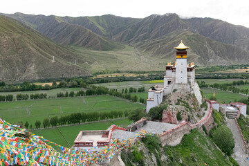 The Yumbulagang Palace over the Tsetang valley in Tibet, China