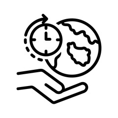 Black line icon for Future