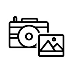 Black line icon for Gallery