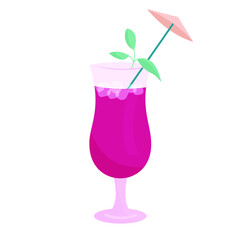 cocktail with ice and mint