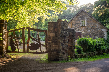 Stone house in the sunshinet