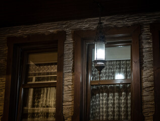 The old lantern at night