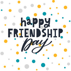 Friendship day vector illustration with text and elements for celebrating friendship day 2022