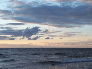 Abendrot mit Boot