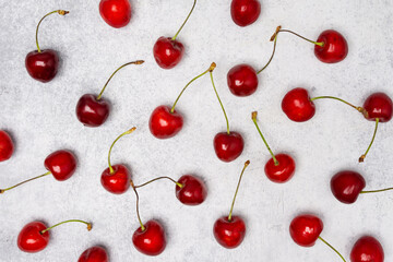 Cherries on the vintage background