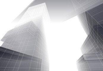 Fototapeta na wymiar Abstract modern architecture 3d rendering