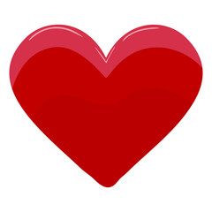 A heart icon isolated on white background. Romantic love sign and vector symbol illustration