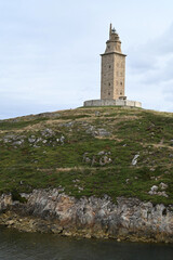 Fototapeta na wymiar Tour d'Hercule de La Corogne en Espagne