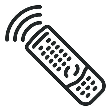 black remote control emitting signal clip art preview
