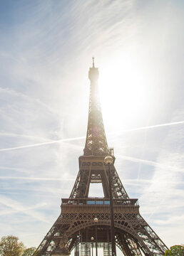 Eiffel tower beautiful spring summer photo. Selective focus.