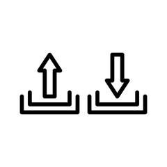 Black line icon for Export import