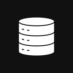Database icon on grey background