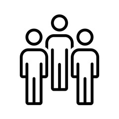 Black line icon for Group