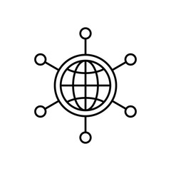 Globe network icon