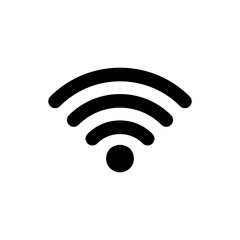 Wireless and wifi icon or sign for remote internet access. Podcast vector symbol.